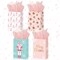 24 Pcs Pink Christmas Gift Bags with Tissue Paper Gingerbread Gift Bags Nutcracker Wrapping Bags with Handles for Xmas Holiday Winter Baby Shower Birthday Favor Gift Wrapping, 8 x 6 x 3 Inch